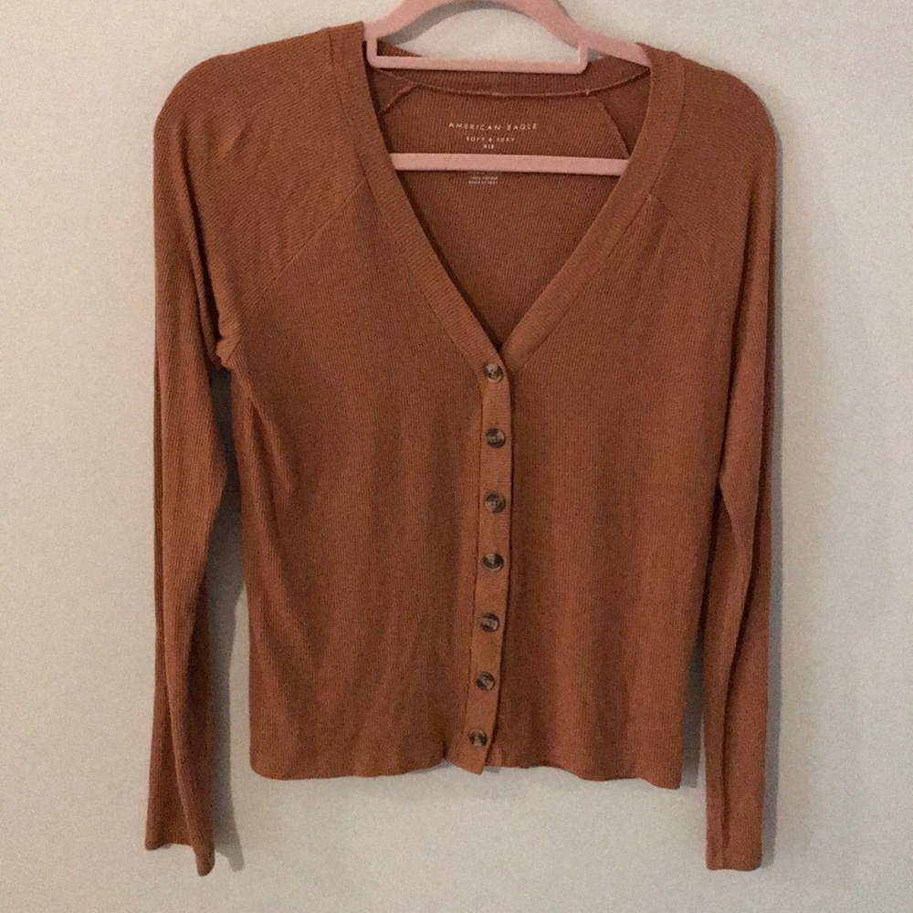 AMERICAN EAGLE orange cardi. Size M